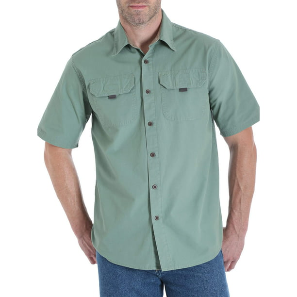 Big Men's Short Sleeve Canvas Shirt - Walmart.com