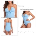 thumbnail image 3 of Traje De Baño De Una Pieza, Traje De Baño De Mujer Elástico Lavable A Máquina Con Cuello En V Sin Espalda Para Baño De Spa Para Playa, 3 of 6