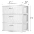 thumbnail image 2 of Sterilite 3 Drawer Wide Weave Tower Lilac Bud, 2 of 2