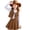 Coffee, variant on XFeng.Girls 3 Piece Western Outfit Set, Long Sleeve Shirt Sleeveless Vest Pleated Skirt Kids Cowboy Matching Clothes.Coffee.100