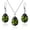 Silver,Peridot,August, variant on Linawe Citrine Crystal Gold Plated Jewelry Sets for Women, Imitation Diamond Pendant Necklace Set, Rhinestone Drop Dangle Earrings Set, Birthstone Cubic Zirconia Matching Wedding Jewelry Set