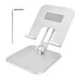 thumbnail image 1 of Adjustable Tablet Stand Holder Aluminium Alloy Portable Foldable Desktop Mobile Phone Stand Silver, 1 of 1