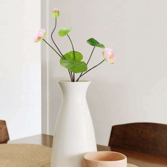 RUNROTOO Tropical Flowers Artificial Lotus Decor Pink Imitation Flower Prop 1Pack