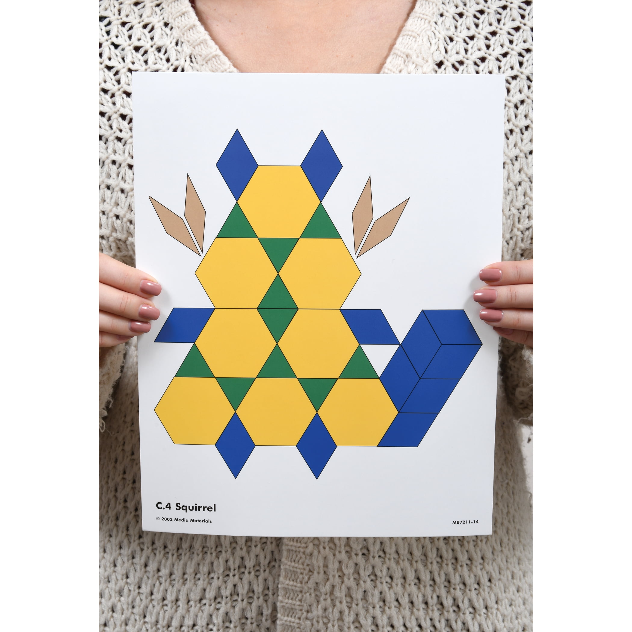 Learning Advantage Pattern Block Activity Cards - Set of 20 - Early Geometry For Kids