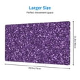 thumbnail image 2 of Rateoe Purple Glitter Print Mouse Pad - Extended Large Gaming Mousepad,Non-Slip Stitched Edge,16x29.5 Inch, 2 of 8