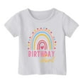 thumbnail image 3 of Tiijoy Birthday T-Shirt for Girls Rainbow Print Short Sleeve T Shirt Tee Top, Sizes 6-7, 3 of 3