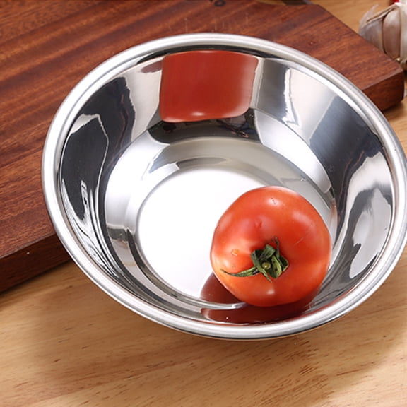 OULII 1 Pc Thicken Stainless Bowl Silver Mixing Bowl for Cooking Baking