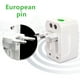 thumbnail image 5 of Adaptador de viaje universal enchufe 6A Cargador multipropósito | Material ABS ignífugo | Voltaje de entrada de 250 V CA | Potencia máxima de 1500W | Toma de corriente portátil | Paquete de 1, 5 of 9