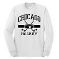 thumbnail image 2 of Wild Bobby City of Chicago Hockey Fantasy Fan Sports Men's Long Sleeve Shirt, White, X-Large, 2 of 5