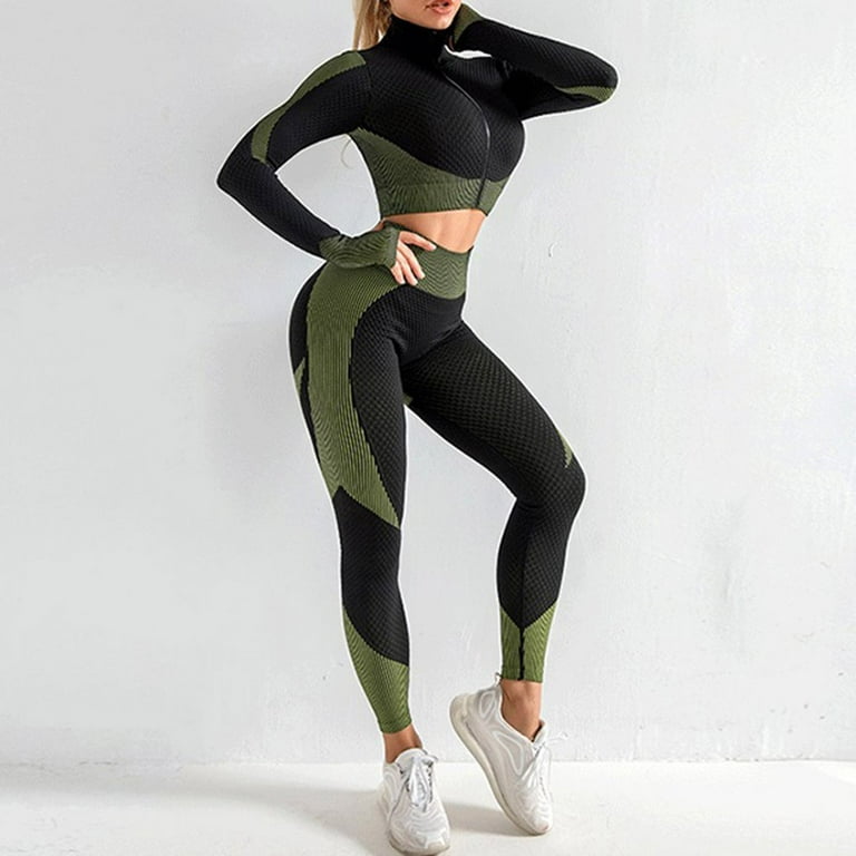 Bergwerk Yoga Set Women Seamless Fitness Set Workout Gym Wear Leggings Bra  Shorts Tops Long Sleeve Sportswear Set Sports 3 Piece 