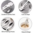 thumbnail image 3 of 6 Pcs Cat Spoon Coffee Tea Spoon Set, Stainless Steel Hanging Cup Teaspoons Mini Long Cut Crday Gift, 3 of 5