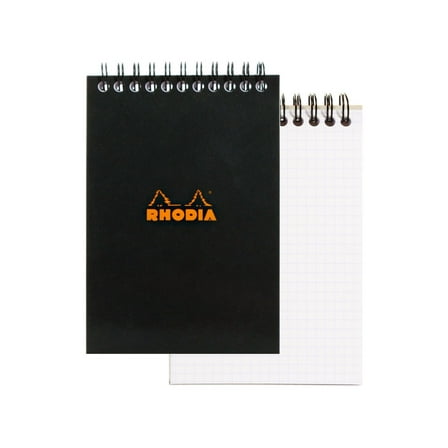 Wirebound Notebooks graph, 4 in. x 6 in., black (pack of 5)