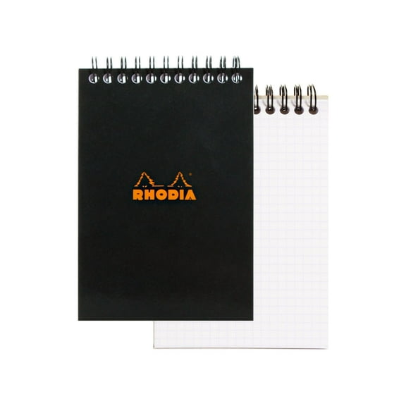 Wirebound Notebooks graph, 4 in. x 6 in., black (pack of 5)