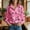 A1_Pink, variant on Valentines Day Shirts Women Long Sleeve Puff Sleeve Graphic Pullover Top Half Button Stripe Ruffled Stand Collar Blouse V Neck Business Work Top Ruffle Collar Heart Sweatshirta4_red Xl