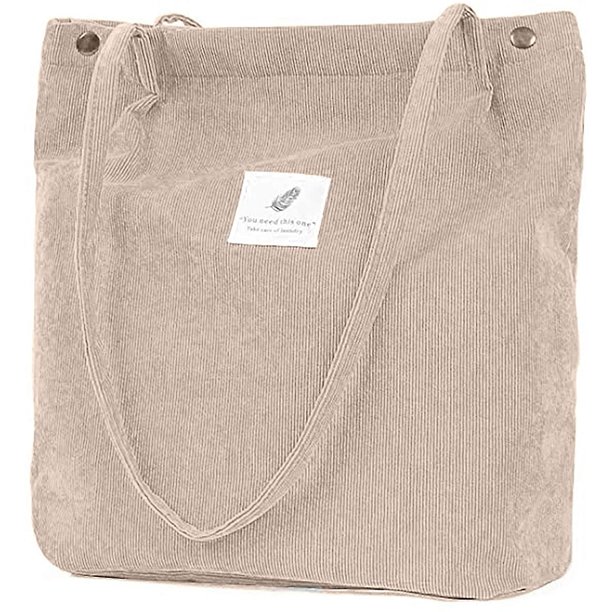 Tchh-dayup Bolso de mano de pana para mujer y niña, bolso de hombro de lona