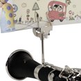 thumbnail image 4 of RUNROTOO 1Pc Clarinet Music Score Clip Silver Iron Sheet Music Holder Easy to Use Instrument Accessory, 4 of 8
