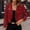 Red, variant on Womens Trendy Shiny Sequins Party Cardigan Jackets 2026 Ladies' Fashionable Casual Long Sleeved Slim Sequin Jacket L(Red)