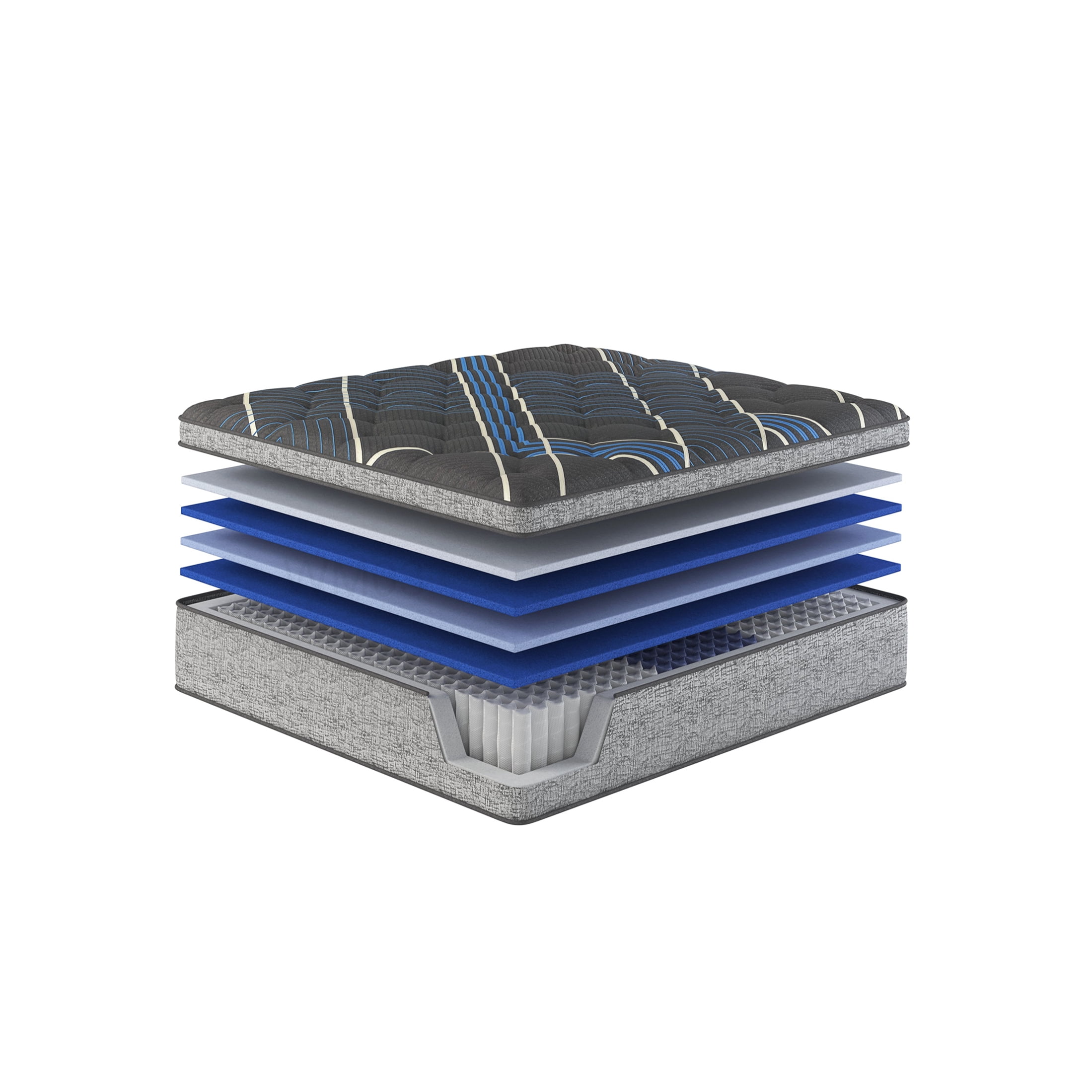 CHAMPFLAG California King Size 15" Hybrid Mattress, Euro Top Plush Feel, Cooling Gel Memory Foam with Edge Support