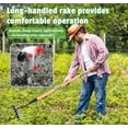 thumbnail image 6 of Iron Weed Rake with Wooden Long Handle, 8 Teeth Weed Puller Tool Heavy Duty, Manual Gardenia Weeding Rake Tool for Yard, Lawn and Garden, 56Inch, 6 of 7
