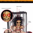 thumbnail image 4 of Uutvmp Skull Cage Prisoner Haunted House Decor, Skeleton Animated Halloween Decorations, Screaming Halloween Decor with Motion Activated & Light Sensor for Halloween Party Decor, 4 of 8