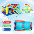 thumbnail image 4 of Toiyjofe 16FT Rainbow Bounce House for Big Kids Ages 8-12, Colorful Outdoor Inflatable Play Center with Slide & Games, Backyard Party Active Play, 4 of 10
