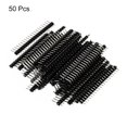 thumbnail image 3 of Unique Bargains Pack de 50 Broches Droites Tête Tremper une Seule Rangée 20 Broches 2,54mm Pitch Plaqué Or, 3 of 5