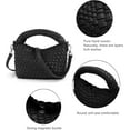 thumbnail image 4 of LHSHID Women Woven Tote Small Crossbody Bag, Weave Quilted Purse Square Shoulder Bag Woven Handbag with Detachable Strap, 4 of 7