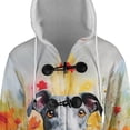 thumbnail image 4 of Welcome Spring Summer Italian Greyhound Portrait Flower Blue Sky All Over Print 3D Hooded Duffle Toggle Coat Greyhound Dog Lover - 12001, 4 of 6