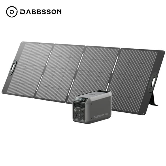 Dabbsson Portable Power Station 1000L with 420W Solar Panel, 1008Wh Solar Generator, 1200W AC Output, LiFePO4 (LFP) Battery for Home Backup, Camping&RV