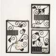 thumbnail image 3 of Zingz & Thingz "Live Love Laugh" Candle Holder Wall Decorations - 14.5" - Black - Set of 3, 3 of 4