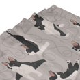 Boston terrier dog funny Shower Curtain Fabric Shower Curtains for