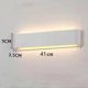 thumbnail image 4 of Aplique de pared interior LED blanco 14W 3000K Lámpara de pared blanca cálida Diseño moderno AC 220V para dormitorio Sala de estar Escaleras Pasillo Acrílico 40CM, 4 of 6