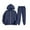 #A06-Navy, variant on XADYUY Girls Two Piece Sets 10-12 Fleece Full Zip Long Sleeve Jackets and Athletic Sweatpants Tracksuit for Girls,2-3 Years,Black