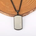 thumbnail image 3 of Dog Tag Pendant Necklace for Men Stainless Steel Cuban Chain, 3 of 6