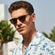 thumbnail image 2 of Gafas de Sol CARFIA Retro con Lentes Verdes Polarizadas de Acetato para Hombre, 2 of 8