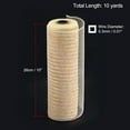 thumbnail image 2 of Uxcell PP Burlap Mesh 10" x 10 Yards Tinsel Foil Stripe Ribbon, Cream+Gold 1 Roll, 2 of 6