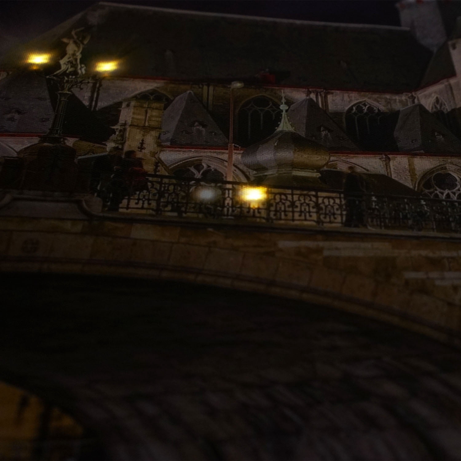 Northlight 32038112 15.75 x 23.5 in. LED Lighted Famous St. Michaels Bridge&Church in Ghent, Belgium Canvas Wall Art