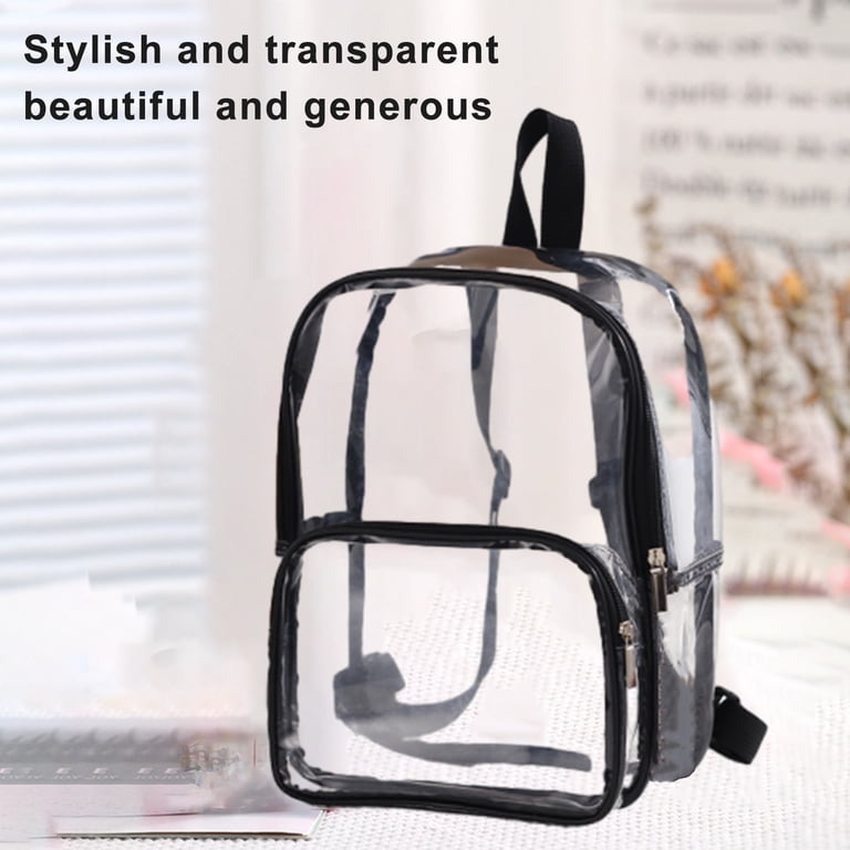 Pklyzj Clear Backpack, Heavy Duty Transparent Bookbag for  display picture 1