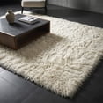 thumbnail image 2 of STYLISH 9x12 GREEK FLOKATI RUG💥LONG 3.5" SHAG PILE💥 OFF WHITE NATURAL WOOL AREA RUG, 2 of 7