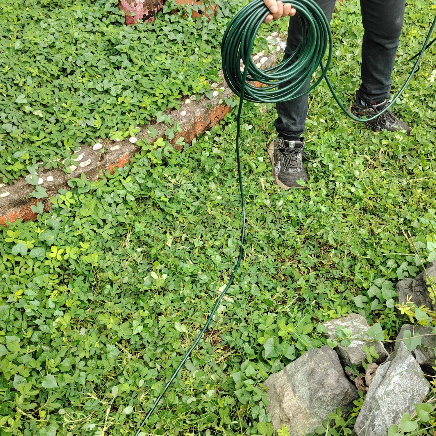 (2 pack) Hyper Tough 16/3 50 ft Tri-Tap Indoor/Outdoor Light Duty Extension Cord, Green