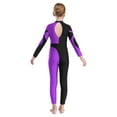 thumbnail image 7 of Aislor Kids Girls Full Length Jumpsuit Gymnastics Leotard Rhinestone Long Sleeve Ballet Dance Unitard Bodysuit Size 6-16 Purple 10, 7 of 7