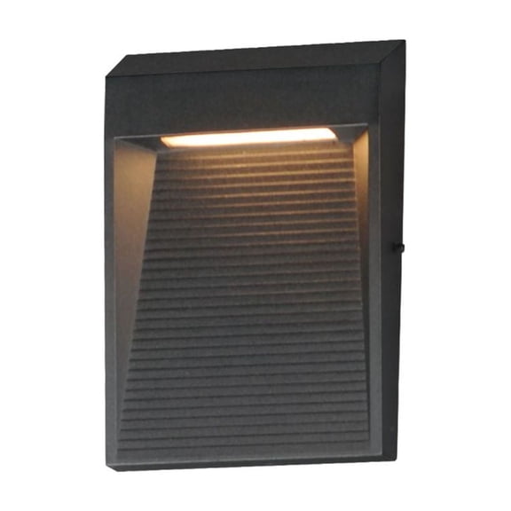 E41554-BK ET2 Lighting Steppes - 10W 1 LED Outdoor Wall Mount-6.75 Inches Tall and 4.75 Inches Wide-Black Finish