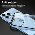 thumbnail image 4 of Dteck Compatible with iPhone 13 Pro Max Magnetic Case, Double Sided Clear HD Tempered Glass Screen Protector Magnet Metal Bumper Magnetic Absorption Phone Case for iPhone 13 Pro Max,Light Blue, 4 of 7