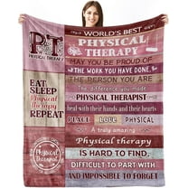 Physical Therapist Gifts for Women, Best Gifts for Physical Therapists, PT Month Gifts, Physical Therapy Month Gifts, Gifts for Physical Therapists Female Throw Blankets 50x60