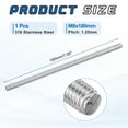 thumbnail image 2 of Uxcell M8x180mm 316 Stainless Steel Fully All Threaded Rod Studs, 1.25mm Pitch, 2 of 6