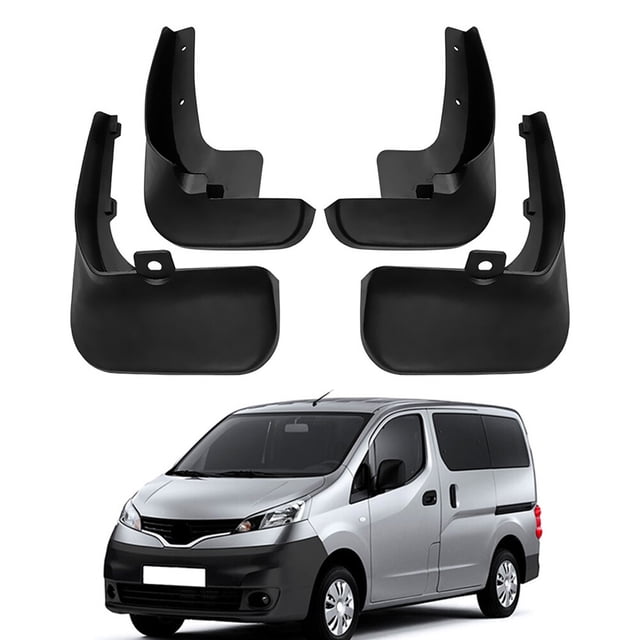 Mud Flaps Mudguards Splash Guards for Nissan NV200 Vanette Evalia 2010-2019 BLK
