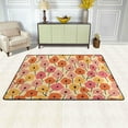 thumbnail image 2 of SKYSONIC 72x48in Watercolor Floral Area Rug, Spring Flowers Summer Non-Slip Floor Carpet for Indoor Living Dining Room and Bedroom Area, 2 of 7