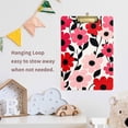 thumbnail image 4 of FORMRS Acrylic Clipboard with Low Profile Clip Standard A4 Letter Size, 12.5" x 9", Pink and Red Flowers, 4 of 8