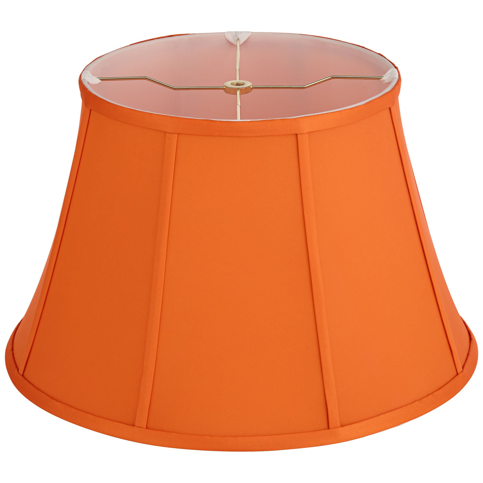 Springcrest Mapo 11" Top x 17" Bottom x 11" High x 11" Slant Lamp Shade Replacement Cantaloupe Bell Softback Washer Harp Finial