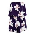 thumbnail image 6 of Shadoumai Women's Floral Print Strapless Sleeveless Tube Romper Summer Short Jumpsuit, 6 of 6
